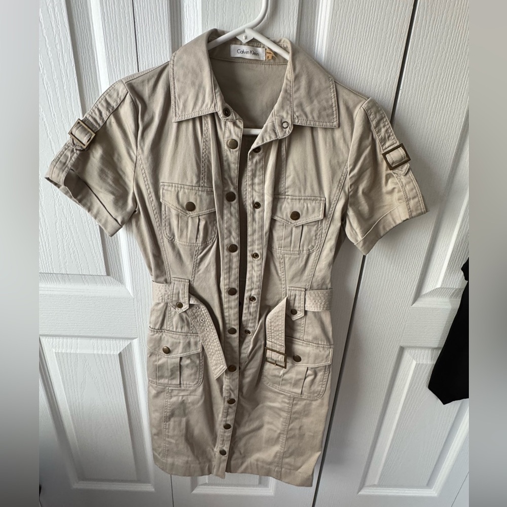 Calvin Klein Women's Tan Utility Dress